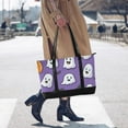 thumbnail image 4 of FORMRS Laptop Tote Bag for Women with 15.6" Computer Compartments Handbag, Halloween Ghosts Purple, 4 of 7