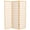 Natural, variant on 5 ft. Tall Window Pane Shoji Screen - Black - 6 Panels