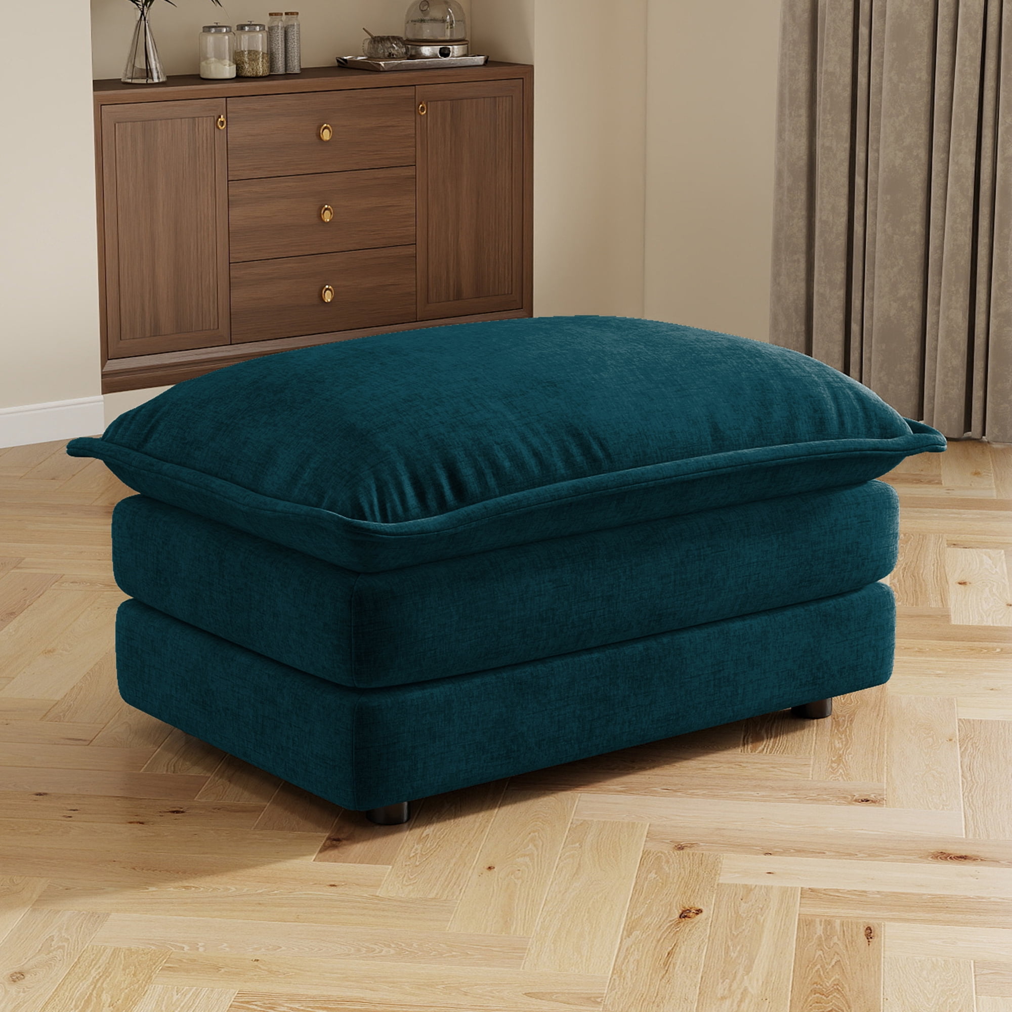 Modular Sectional Sofa Chenille Fabric Solid Wood Frame Flexible Combination for Living Room Home Theater