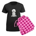 thumbnail image 5 of CafePress - Bichon Sit Pretty Women's Dark Pajamas - Women's Short Sleeve Print T-Shirt and Pants Dark Cotton Pajama Set, 5 of 7