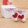 thumbnail image 5 of 100pcs cute flower style earring paper package card DIY small stud earring card white kraft paper jewelry display card F 100card100oppbag, 5 of 5