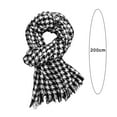thumbnail image 5 of Eoperou Autumn Winter Scarf Women Black White Plaid Print Scarf Tassel Trim Thick Warm Shawl Versatile Long Scarf Wrap, 5 of 7