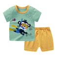 thumbnail image 3 of Conjunto de ropa SUPFANS para bebés y niños pequeños, camisetas y pantalones cortos de 12 a 5 años, 3 of 6