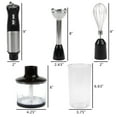 thumbnail image 3 of Classic Cuisine 6-Speed Handheld 4-in-1 Immersion Blender for Soups (Black), 3 of 8