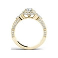 thumbnail image 3 of 1-1/2 Carat T.W. Diamond Criss-Cross Shank Single Halo 14kt Yellow Gold Engagement Ring, 3 of 4