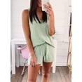 thumbnail image 5 of Women's Lounge Sets Knit Sleeveless Knit Tops & Shorts 2 Piece Outfits, 5 of 6