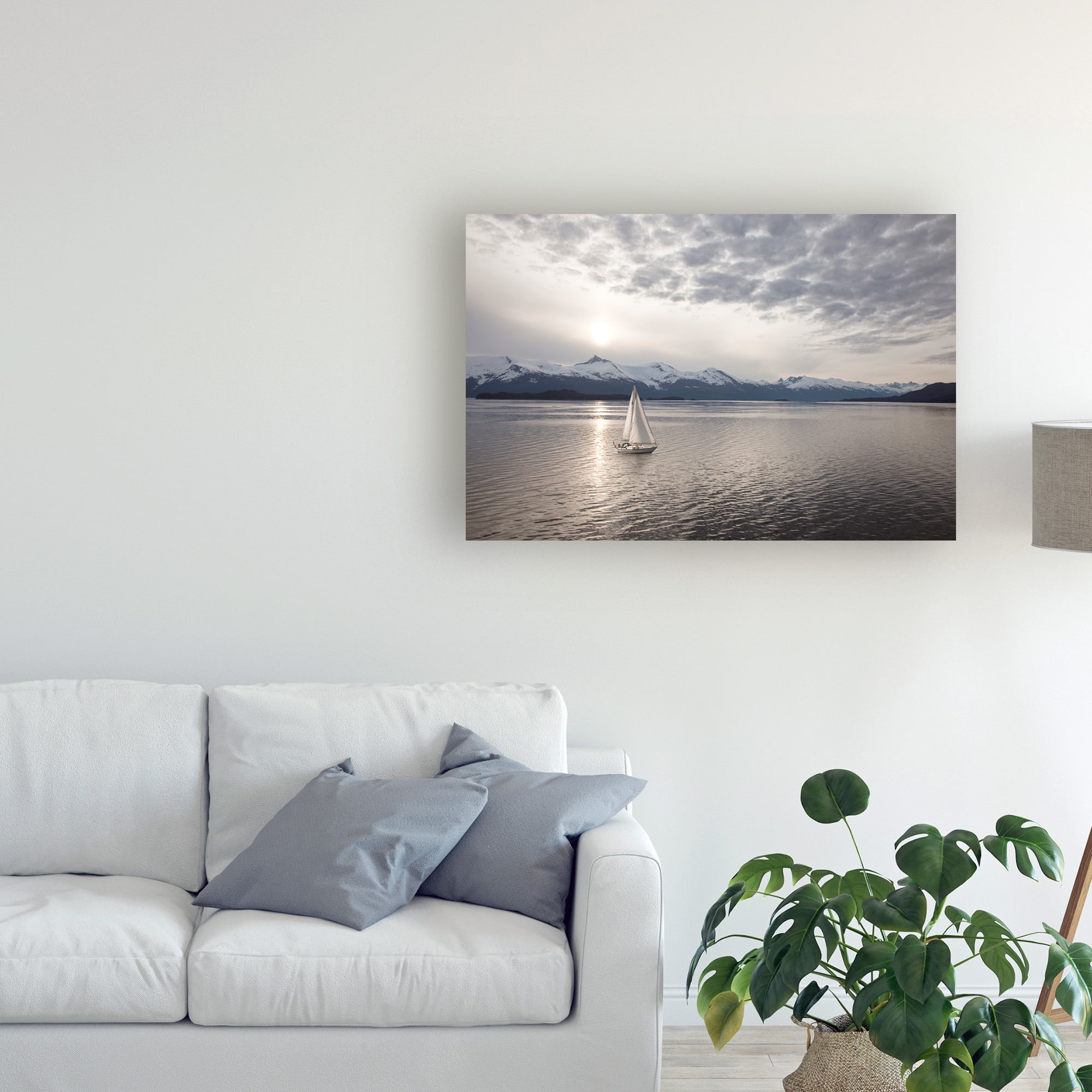 Trademark Fine Art 'Sailing At Sunset Alaska' Canvas Art by Monte Nagler