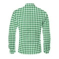 thumbnail image 6 of MELDVDIB Button Down Plaid Shirts for Men Long Sleeve Slim Transitional Weather Dress Shirt Travel Business Comfy Blouse Tops Green 2XL, 6 of 8