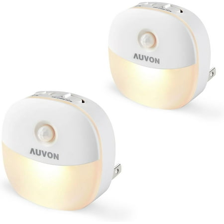 

Plug In Night Light With Motion Sensor And Dusk To Dawn Sensor Mini Warm White Led Nightlight With 1-50 Lm Adjustable Brightness For Bathroom Hallway Stairs Bedroom Kitchen (2 Pack)
