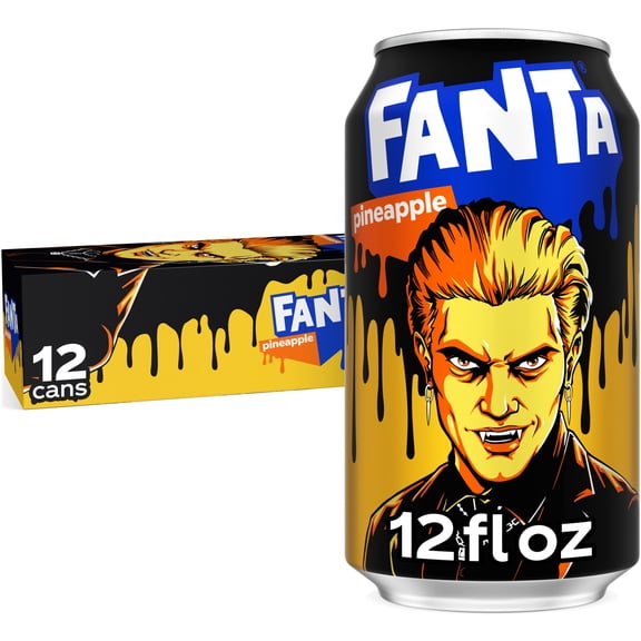 Fanta Pineapple Soda Pop Fridge Pack Cans, 12 fl oz, 12 Pack