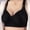 Black, variant on loopsun Womens Plus Size Bra,Woman's Embroidered Glossy Comfortable Breathable Bra Underwear No Rims