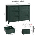 thumbnail image 2 of Yeshouse Cómoda de 6 cajones para dormitorio, cómoda negra con cajones profundos y tiradores metálicos, cómoda moderna de madera grande para recibidor, 2 of 7