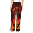 thumbnail image 3 of Bill Cipher Women's Pajama Pants Comfy Casual Loose Sleep Bottoms Pants Drawstring Wide Leg Long Lounge Pants, 3 of 8