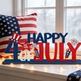 thumbnail image 4 of Letrero de madera para mesa del 4 de julio: decoración patriótica para la mesa en el Día de la Independencia, el Día de los Caídos, el Día de los Veteranos, celebraciones en el hogar y fiestas., 4 of 6