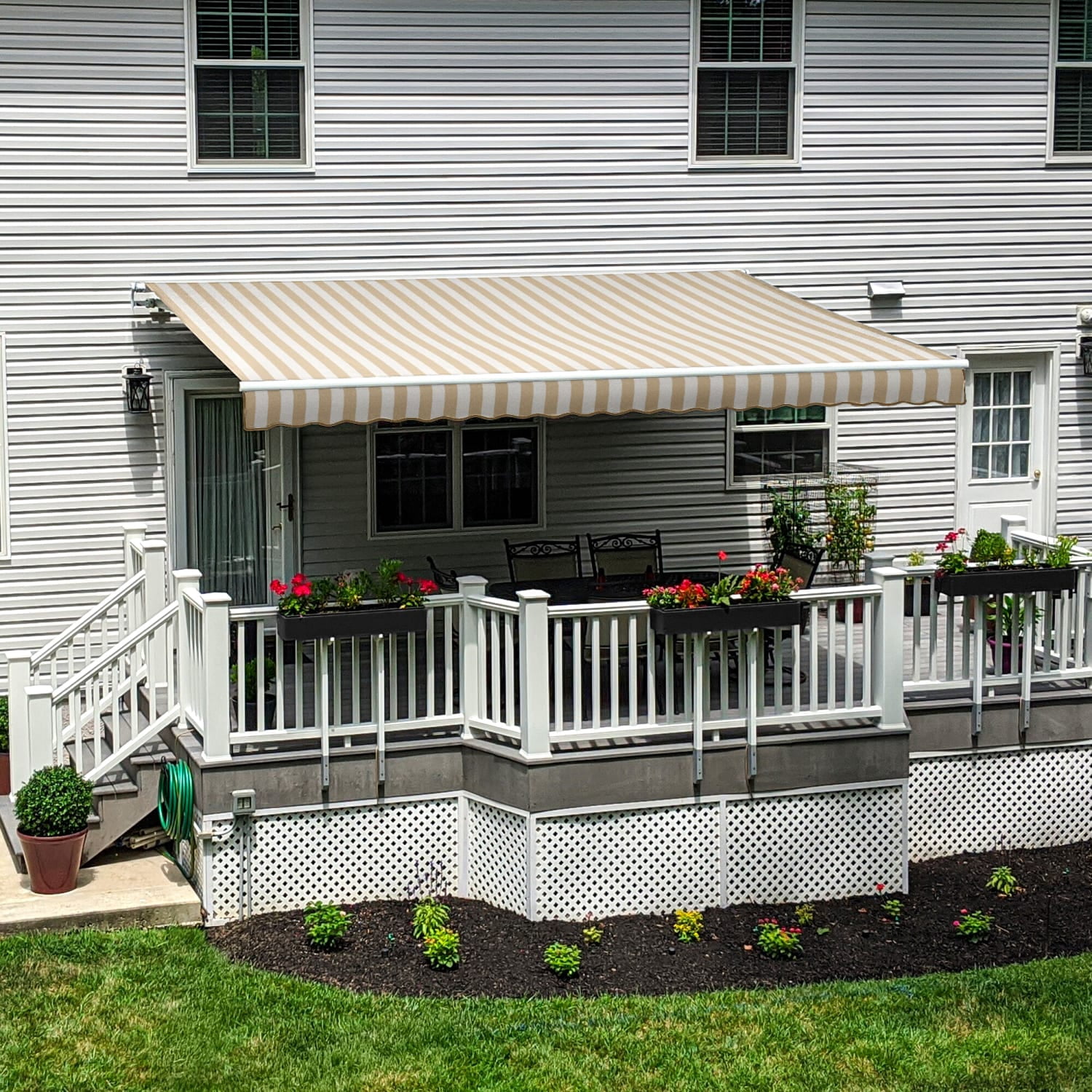 Awntech Maui Left Motor with Remote Motorized Retractable Awning