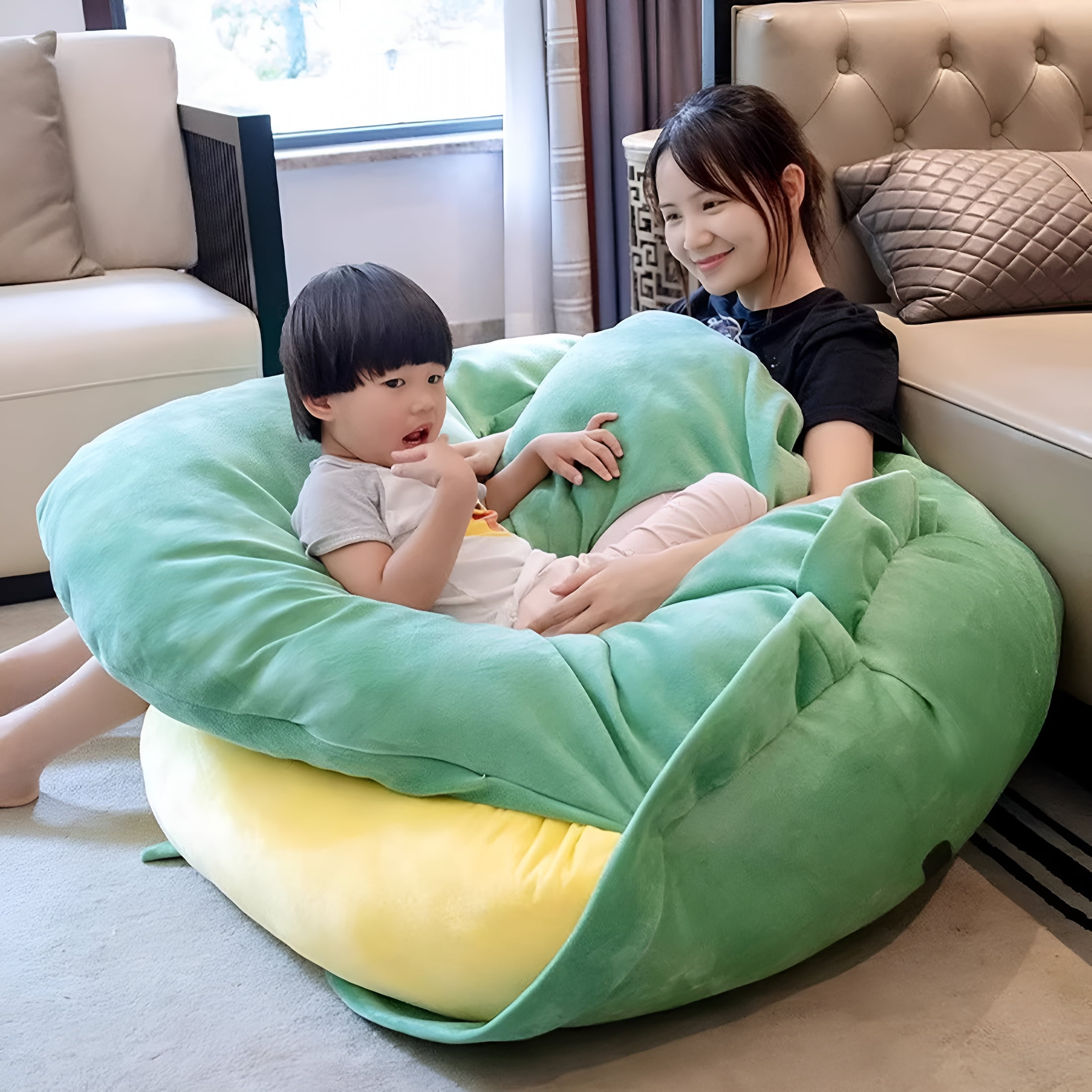 LAMIRO 31.5inches Turtle Shell Body Pillow,Adult/Kids Multifunctional Giant Wearable Turtle Shell Pillow Weighted Green