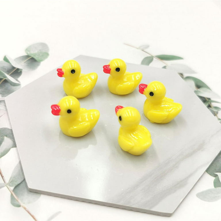 Miniature Ducks, Set of 3 Plastic Mini Ducks, Chicks, Yellow Ducks, Crafts,  Embellishments, Toppers 