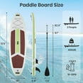 thumbnail image 6 of CONCETTA Inflatable Paddle Board,Equipped With SUP Paddle Board Accessories, The Non-slip EVA Deck Design Restarts The Surfboard,Surfboard for Youth&Adults of All Skill Levels，Brown Green, 6 of 9