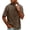 Brown |#3, variant on Mens Quarter Zip Pullover Vintage Distressed Stand Collar Polo Denim Sweatshirts Loose Casual Mock Neck Golf Shirts (Army Green,M)