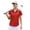 Red, variant on Pinspark Polo Shirts for Women Moisture Wicking Golf Shirt Half Zip Pullover Curved Hem Athletic Tennis Tops