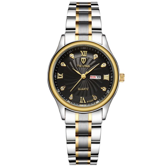 Waterproof Fashion Womens Watch Calendar Decoration Quartz Movement 30M Water Resistant 38mm Dial Sapphire Crystal