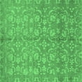 thumbnail image 1 of Ahgly Company Indoor Square Abstract Emerald Green Modern Area Rugs, 7' Square, 1 of 4