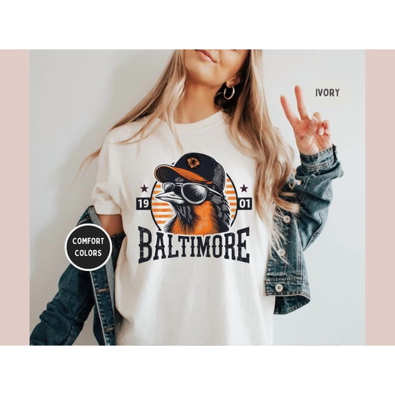 Baltimore Baseball Comfort Colors T-shirt, Fan Gift, Sports Team Apparel