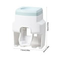 thumbnail image 3 of TOPRenddon 2 Slot Toothbrush Holder and Toothpaste Dispenser Wall Mounted, Automatic Toothpaste Squeezer, 2 in 1 Tooth Brush Toothpaste Organizer for Shower, 3 of 6