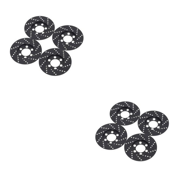 Vogacara Paquete de 4 pinzas de freno de rueda modelo de simulación RC Crawler aleación de aluminio mejoras reemplazo de estilo de coche para Axial Negro 2piezas Vogacara CBP188390