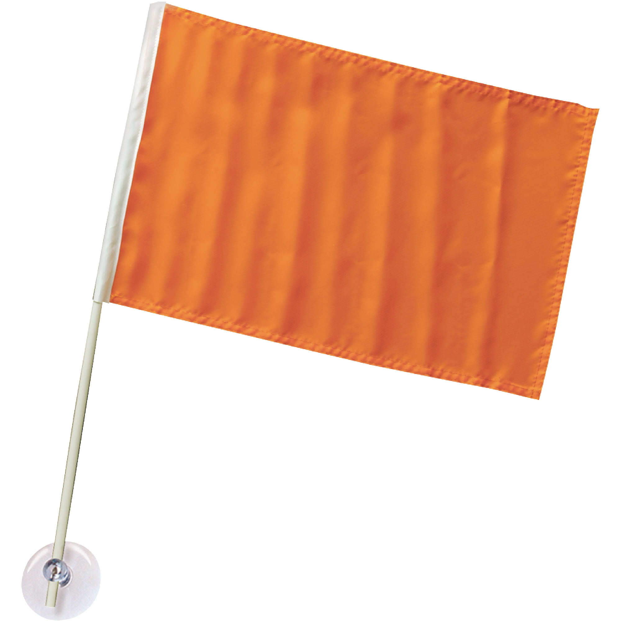 Seachoice 12" x 18" Orange Nylon Ski Flag on 24" Plastic Pole with Suction Cups by Seachoice Products
