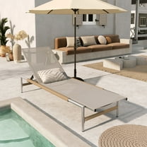 Christopher Knight Home Outdoor Mesh Chaise Lounge, Aluminum Frame, Rope Legs, Silver