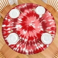 thumbnail image 2 of Colorful Tie Dye Pattern Round Fitted Tablecloth with Elastic Edge,Dining Table Cover Waterproof,Outdoor Round Tablecloth for Camping,Dining,Indoor and Outdoor, 2 of 7