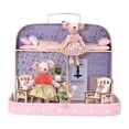 thumbnail image 2 of Casa de muñecas portátil, juego infantil, juguete de imitación, accesorios decorativos, mano de obra fina, regalos de cumpleaños, maleta, juguete de, 2 of 9