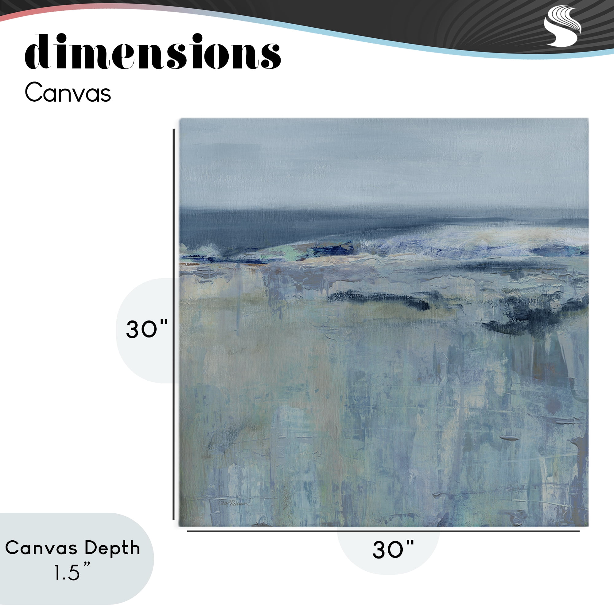 Stupell Industries Serene Abstract Pastel Seascape Canvas Wall Art, design by Carol Robinson
