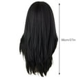 thumbnail image 3 of Wig with Bangs, Wigs for Women, Medium Hair Straight Hair Female Black European And Gradient Color Long Wig Chemical Fiber Any Face Wig, 3 of 5