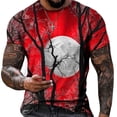 thumbnail image 1 of EGNMCR T-Shirt Décontracté pour Hommes à Col Rond Imprimé Manches Courtes, 1 of 5