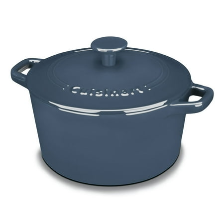 

Cuisinart Chef S Classic Enameled Cast Iron 3 Qt. Round Covered Casserole-Provencal Blue