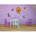thumbnail image 2 of Bumblebee Bee Bees Colorful Honey Animal Decors Wall Sticker Art Design Decal for Girls Boys Kids Room Bedroom Nursery Kindergarten House Fun Home Decor Stickers Wall Art Vinyl Decoration (17x30 inch), 2 of 2