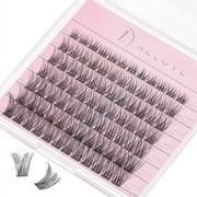 ALLOVE Lash Clusters Individual Lashes D Curl 8-16mm Mixed 84 Pcs Soft Cluster Lashes Individual Lash Extensions for Self-application DIY at Home-Mini 4