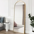 thumbnail image 3 of 24 in x 71 in Gold Modern Floor Mirror, 3 of 10