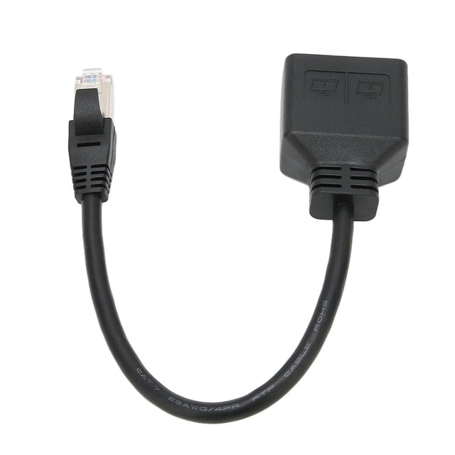 RJ45 Ethernet Adapter Cable Extension 1 to 2 Port Excellent Connection Transmission Splitter Adapter for CAT7 Network