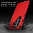 thumbnail image 4 of Petocase for Samsung Galaxy S24 Ultra Case,Shockproof Dust/Drop Proof 3-Layer Full Body Protection [Without Screen Protector] Rugged Heavy Duty Case for Galaxy S24 Ultra 6.8",Red/Black, 4 of 7