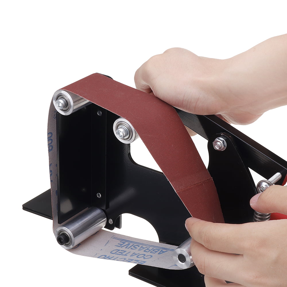 Sander Sanding Adapter,Belt Sander Attachment Metal Wood Sanding Belt Adapter for Spindle M10 Angle Grinder