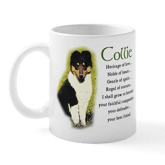 CafePress - Tri Color Collie Gifts Mug - 11 oz Ceramic Mug - Novelty Coffee Tea Cup