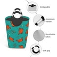 thumbnail image 4 of KLL Colorful Crab Laundry Hamper,Large Canvas Fabric Lightweight Storage Basket Toy Organizer Dirty Clothes Collapsible Waterproof, 4 of 6