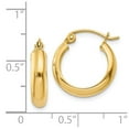 thumbnail image 2 of 14k Yellow Gold Round Tube Hoop Earrings - 1.2 Grams - Measures 16x16mm, 2 of 2