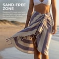 thumbnail image 2 of Unique Bargains Stripe Absorbent Quick Dry Beach Towel 2 Pack Purple 71"x40", 2 of 8
