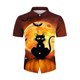 thumbnail image 5 of Tops Para Hombre Casual Cuello en V Manga Corta Festival Estampado Estampado Blusa Camisa Estampada Odeerbi ODB181681, 5 of 7