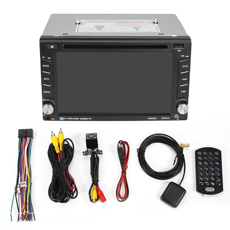 6.2" 2 DIN HD Universal Car In Dash Stereo Radio, Car GPS Navigation, Touch Screen DVD Player Bluetooth+Free Rear... by Jeobest