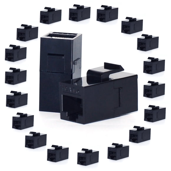 Vandesail Paquete De 20 Acopladores Rj45 Acoplador Ethernet Rj45 Keystone Jack Cat6 Acoplador Hembra A Hembra Cat 6 Extensor De Acoplador Ethernet